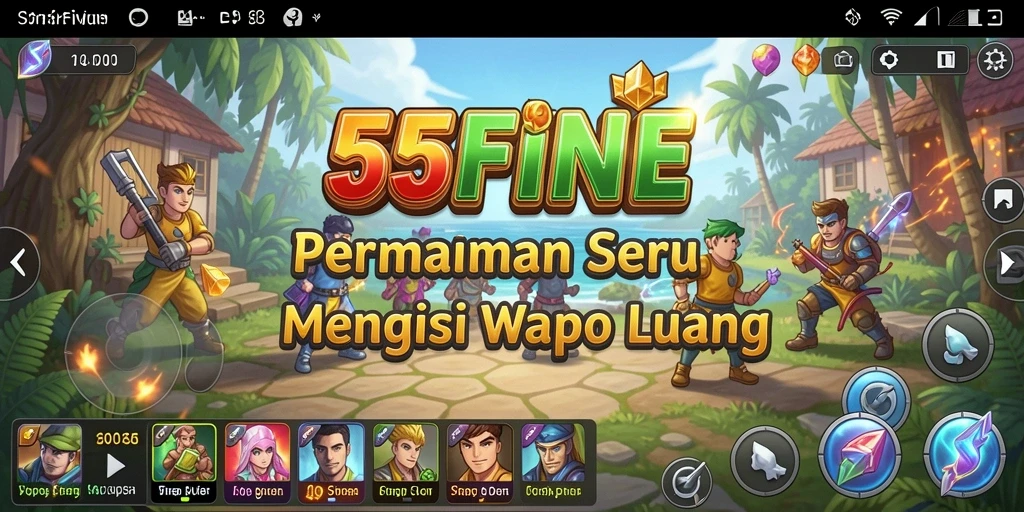 Screenshot gameplay 55FIVE menunjukkan keseruan dan tantangan permainan Casual.