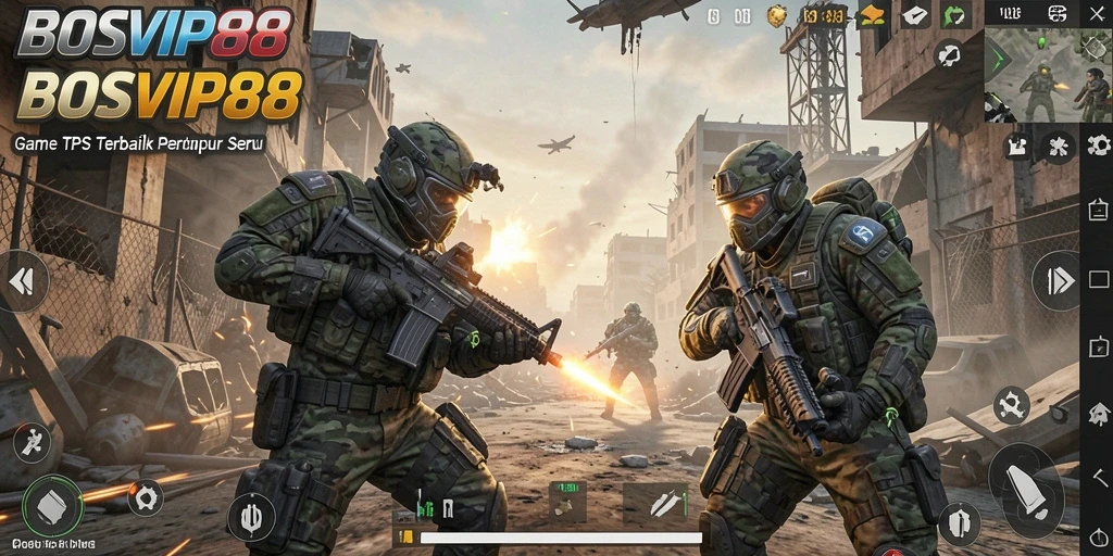 Tampilan gameplay seru di BOSVIP88 dengan pertempuran yang intens.