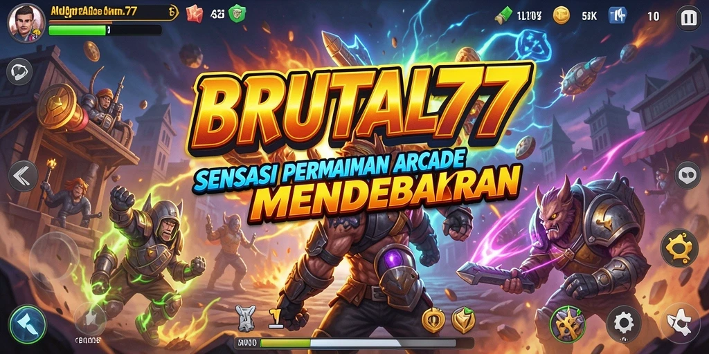 Tampilan gameplay atraktif dari BRUTAL77 dengan aksi yang dinamis.