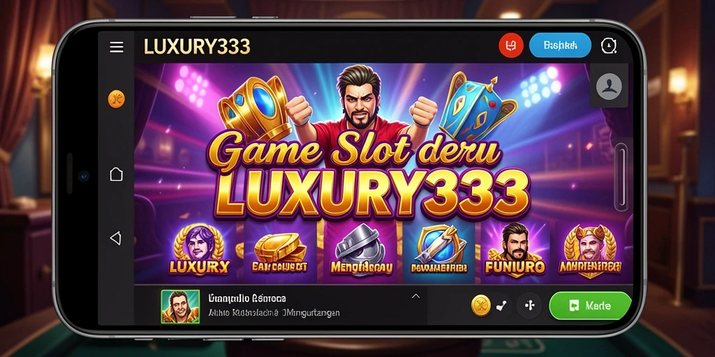 Tampilan gameplay menarik dari LUXURY333 dengan berbagai simbol slot.