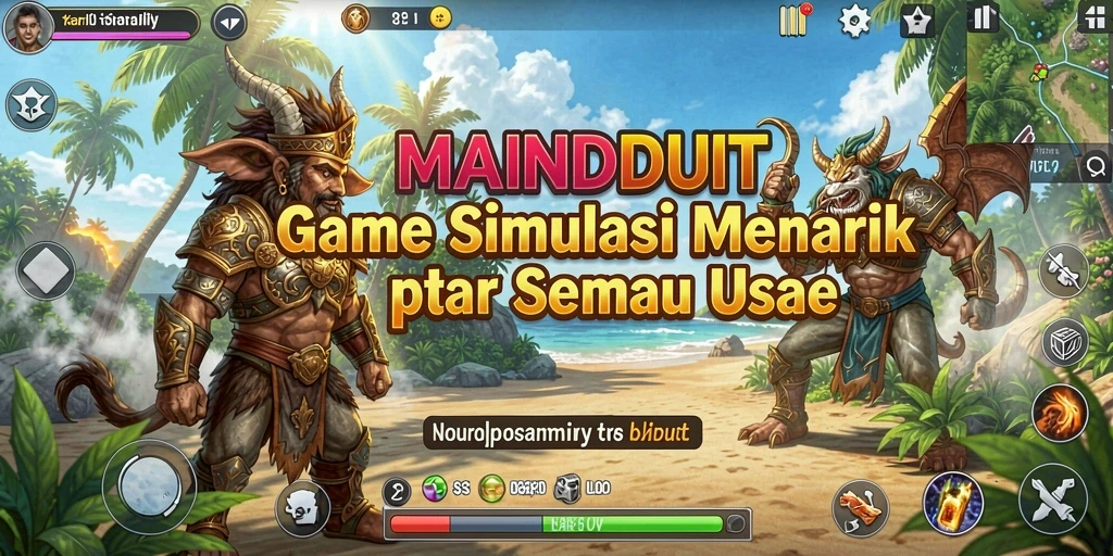 Tampilan gameplay MAINDUIT dengan simulasi yang mengasyikkan dan interaksi mendalam.