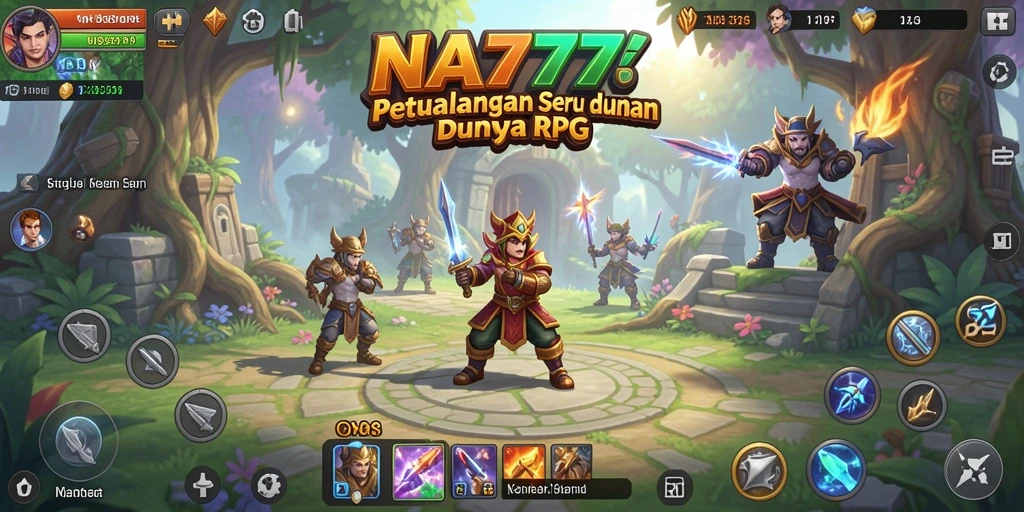 Screenshot gameplay NA777 dengan pertempuran RPG yang intens.