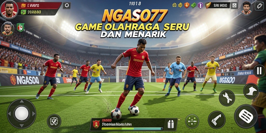 Screenshot gameplay NGASO77 menunjukkan aksi olahraga yang seru.