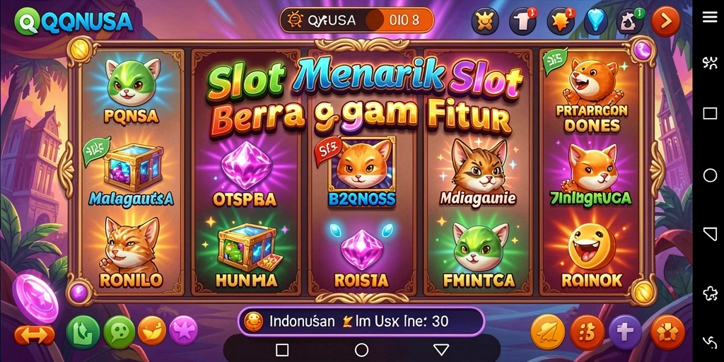 Screenshot gameplay <strong>QQNUSA</strong> menampilkan keseruan putaran Slot.
