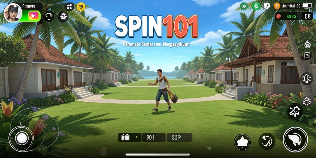 Tampilan gameplay SPIN101 yang menarik dan penuh warna.