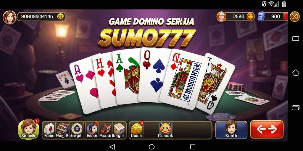 Tampilan menarik dari gameplay Domino yang seru dan kompetitif.