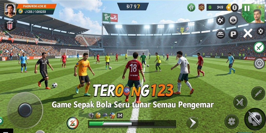Tampilan gameplay menarik dari TERONG123 dengan aksi sepak bola seru.